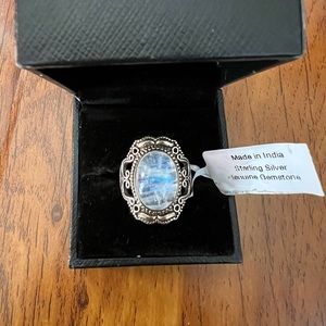 Moonstone Ring 925 Sterling Ring Size 7